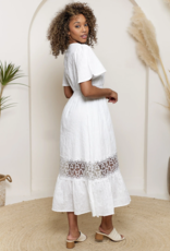 Angel Eye Angelina Lace Panel Detail Midi Dress