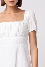 Angel Eye Medlar Cotton Broderie Puff Sleeve Midi Dress