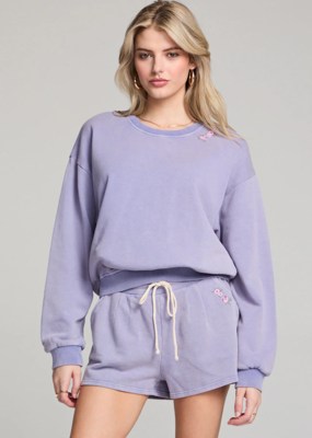 Saltwater Luxe Perry Embroidered Pullover in Bluebell