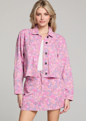 Saltwater Luxe Korin Jacket in Pink Floral
