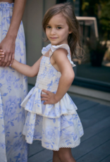 Saltwater Luxe Kids Raynbow Dress in Bluebell Floral