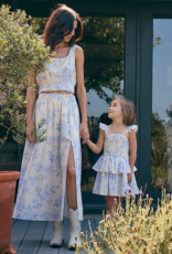 Saltwater Luxe Kids Raynbow Dress in Bluebell Floral