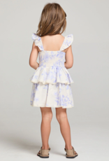 Saltwater Luxe Kids Raynbow Dress in Bluebell Floral