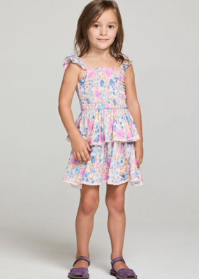 Saltwater Luxe Kids Raynbow Dress in Multicolor Floral