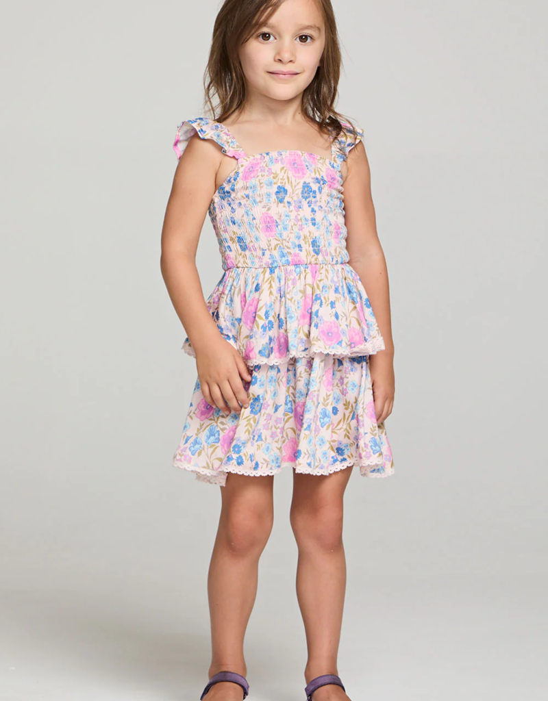 Saltwater Luxe Kids Raynbow Dress in Multicolor Floral