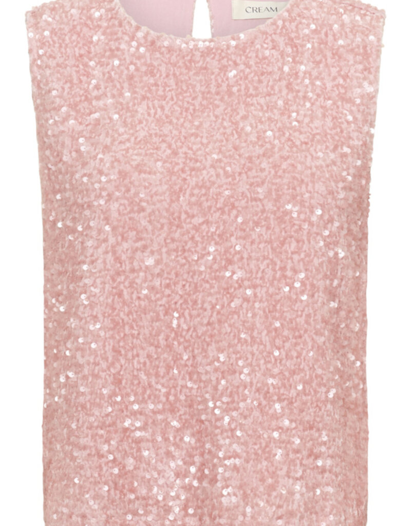 Cream Palia Sequin Shell Tank