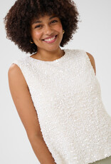 Cream Palia Sequin Shell Tank