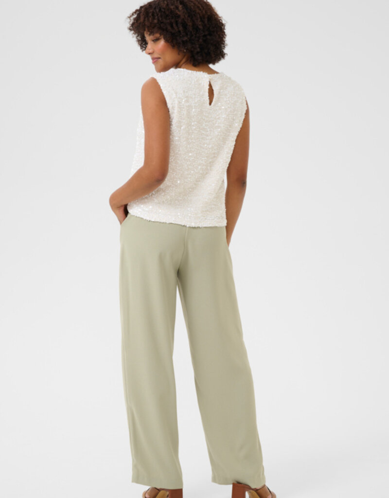 Cream Palia Sequin Shell Tank