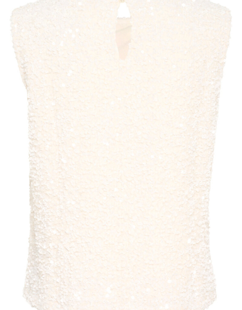 Cream Palia Sequin Shell Tank
