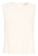Cream Palia Sequin Shell Tank
