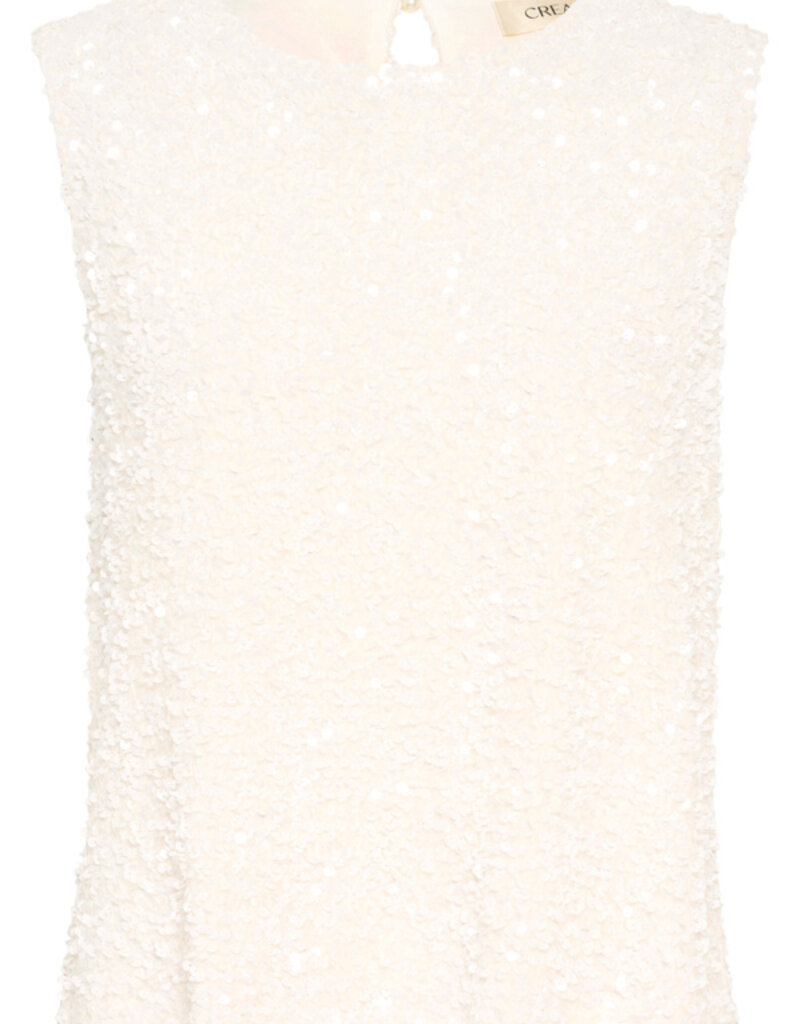 Cream Palia Sequin Shell Tank
