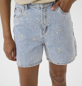 Kaffe Babeth Denim Shorts with Embroidery
