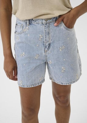 Kaffe Babeth Denim Shorts with Embroidery