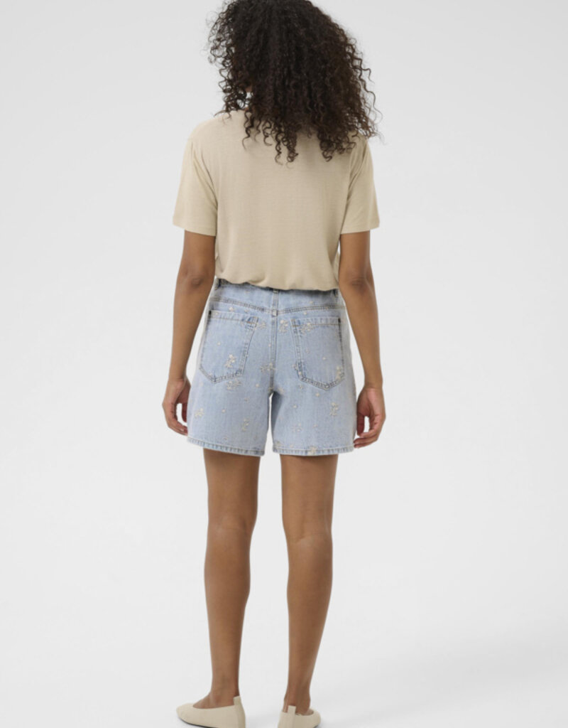Kaffe Babeth Denim Shorts with Embroidery