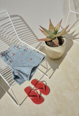 Kaffe Babeth Denim Shorts with Red Embroidery