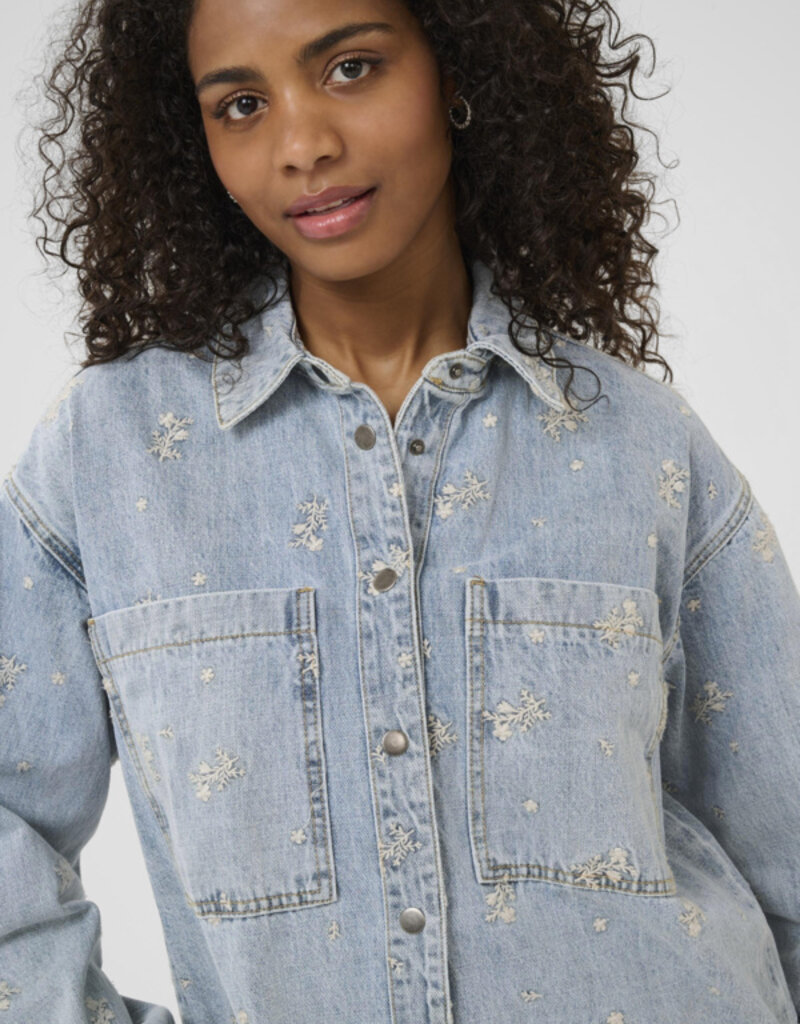 Kaffe Babeth Denim Jacket With Embroidery