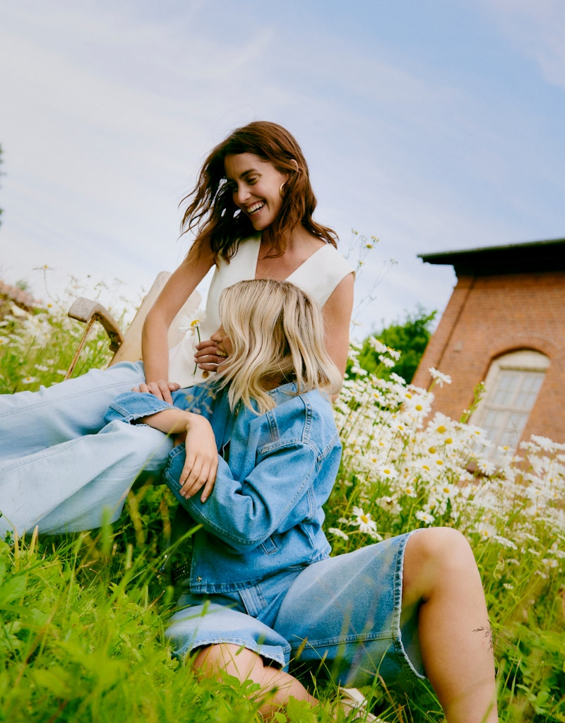 B.Young Lonia Soft Cotton Wide Leg Denim Pants