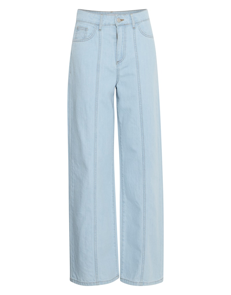 B.Young Lonia Soft Cotton Wide Leg Denim Pants
