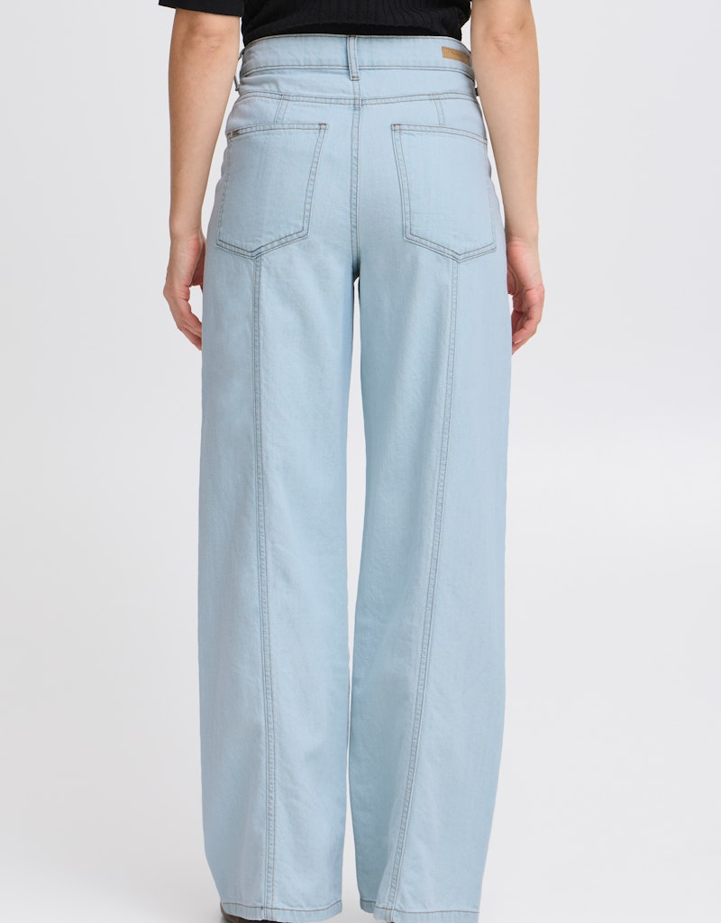B.Young Lonia Soft Cotton Wide Leg Denim Pants