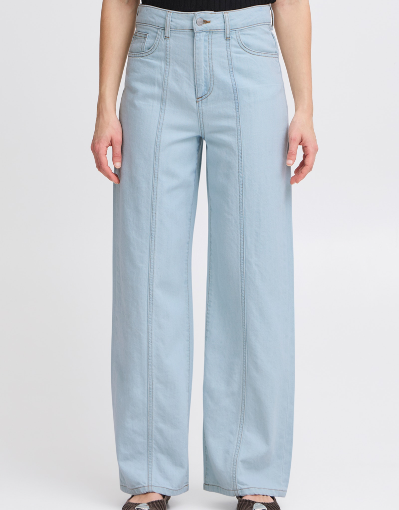 B.Young Lonia Soft Cotton Wide Leg Denim Pants