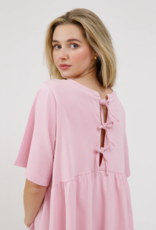 Brunette the Label Tiered T-Shirt Dress W/ Bows