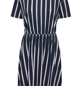 ICHI Lisa Mini Dress in Navy and Lavender