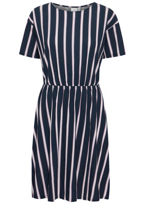 ICHI Lisa Mini Dress in Navy and Lavender