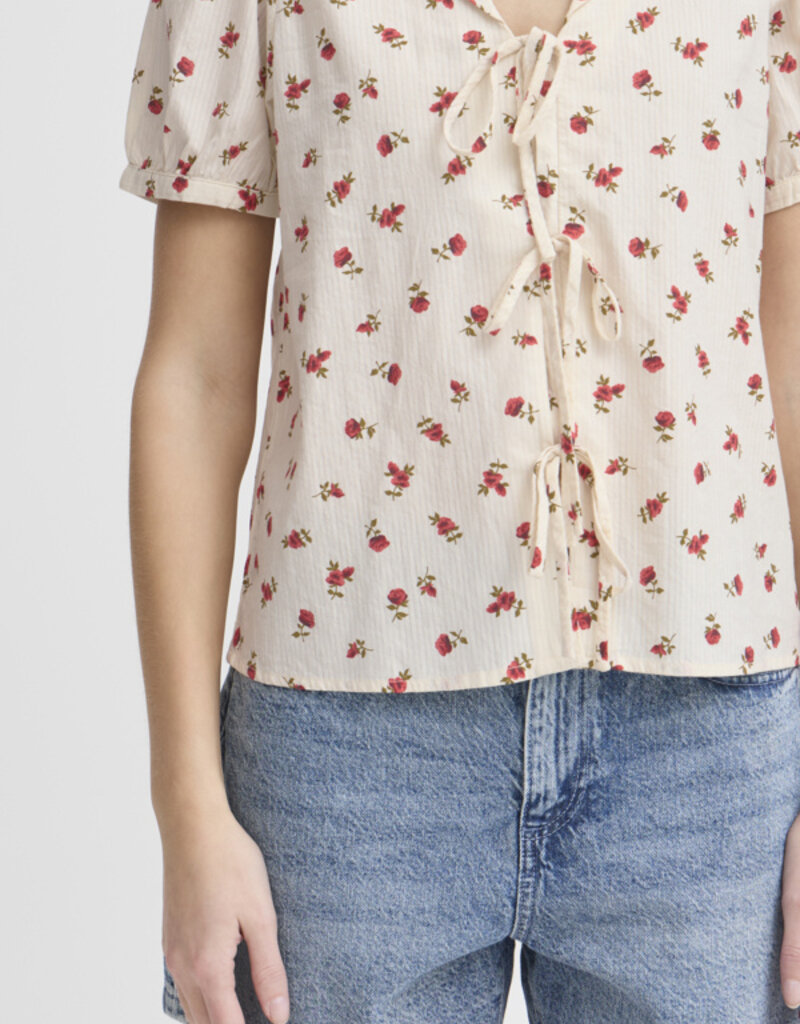 ICHI Rosey 100% Cotton Top (FINAL SALE)