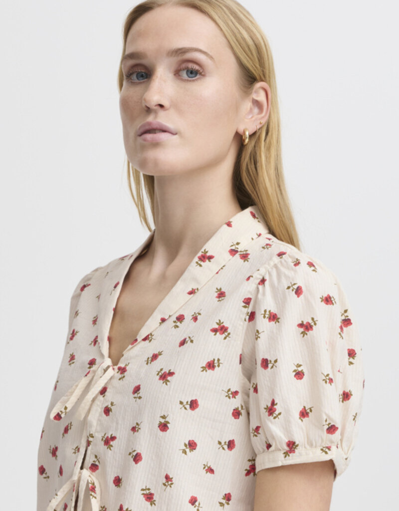 ICHI Rosey 100% Cotton Top (FINAL SALE)
