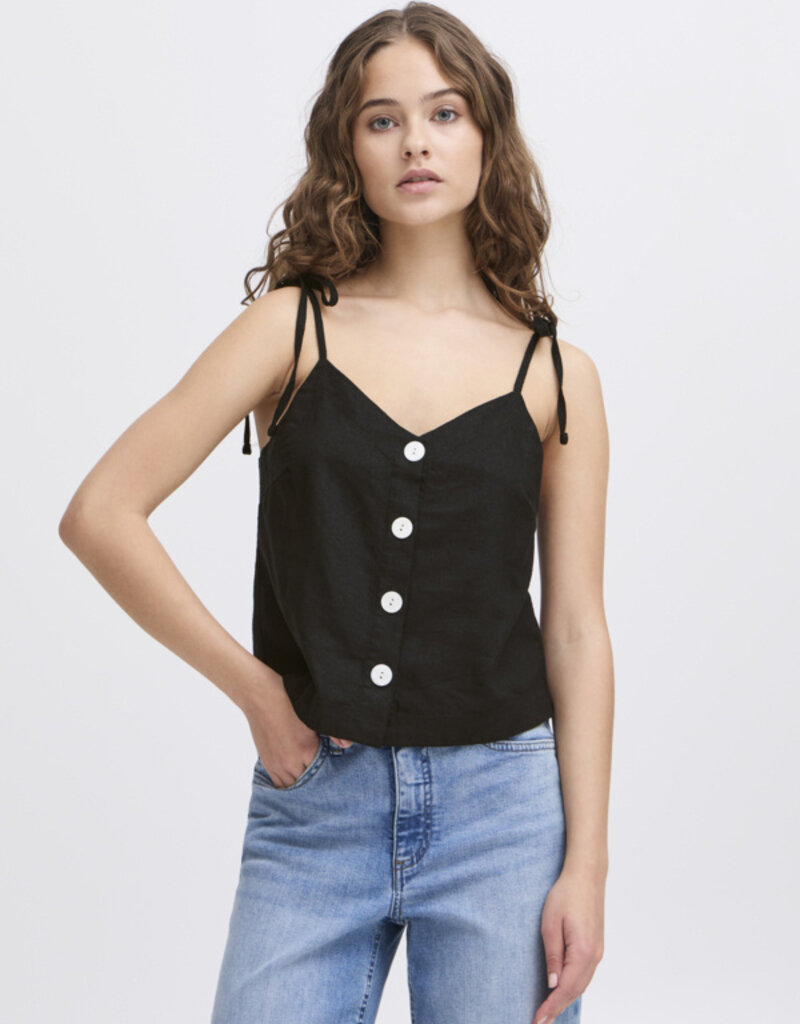 ICHI Linno Linen Blend Tank Top