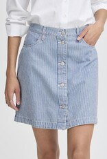 B.Young Laro Striped Denim Skirt