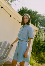 B.Young Laro Striped Denim Skirt