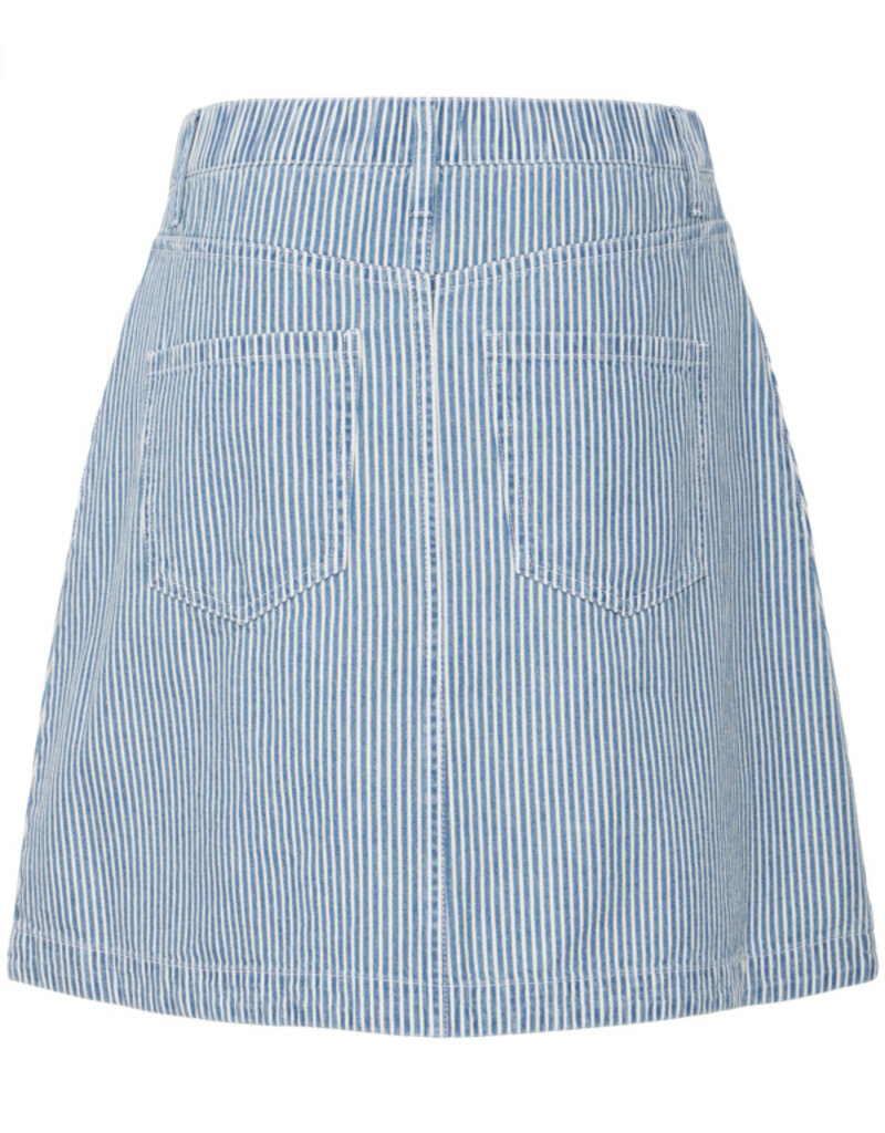 B.Young Laro Striped Denim Skirt
