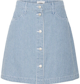 B.Young Laro Striped Denim Skirt