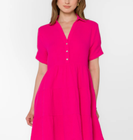 Velvet Heart Graham Dress In Fuchsia Flambe
