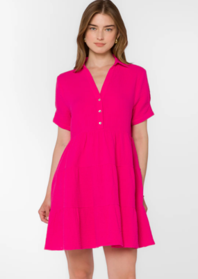 Velvet Heart Graham Dress In Fuchsia Flambe