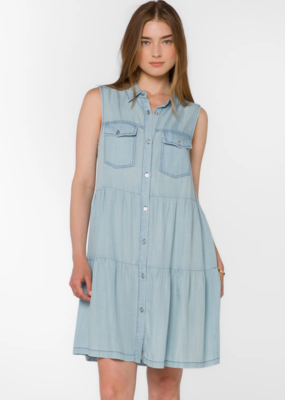 Velvet Heart Collette Sleeveless Dress in Sunkiss Blue