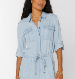 Velvet Heart Luba Romper in Visalia Blue *XS & Small Left*