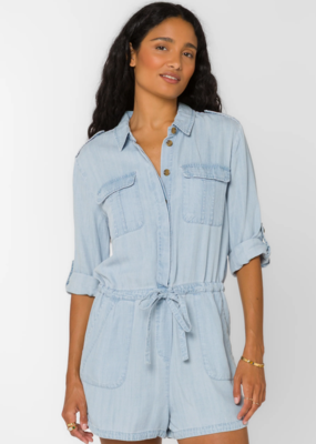 Velvet Heart Luba Romper in Visalia Blue *XS & Small Left*