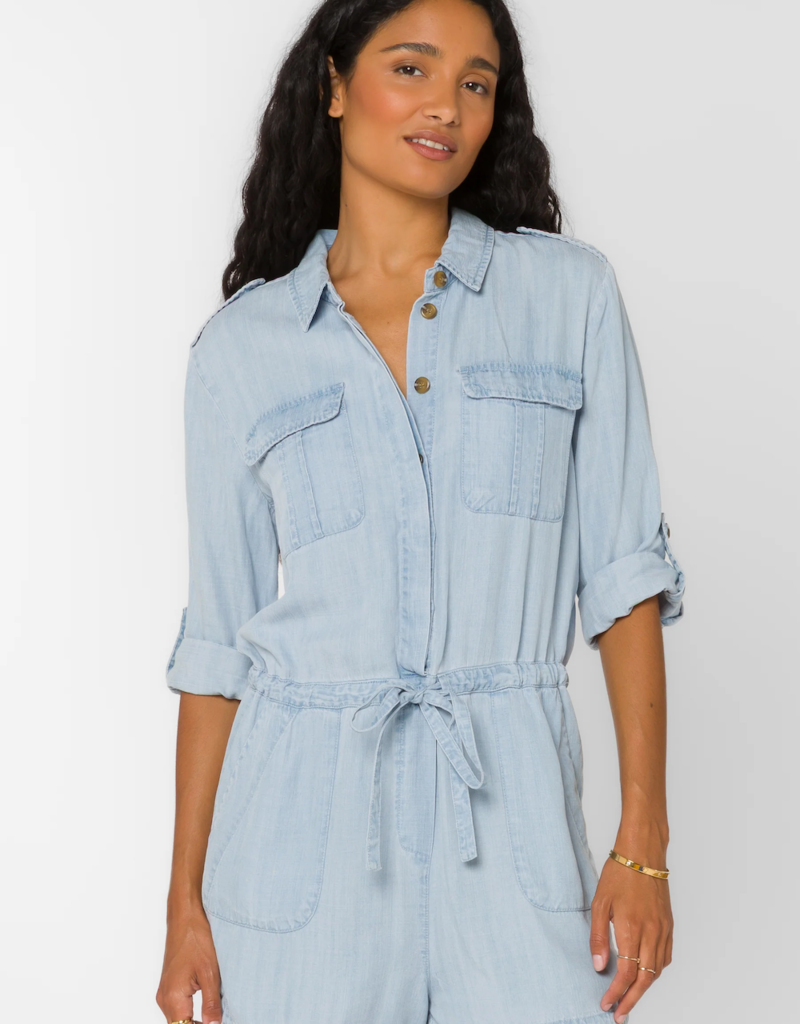 Velvet Heart Luba Romper in Visalia Blue