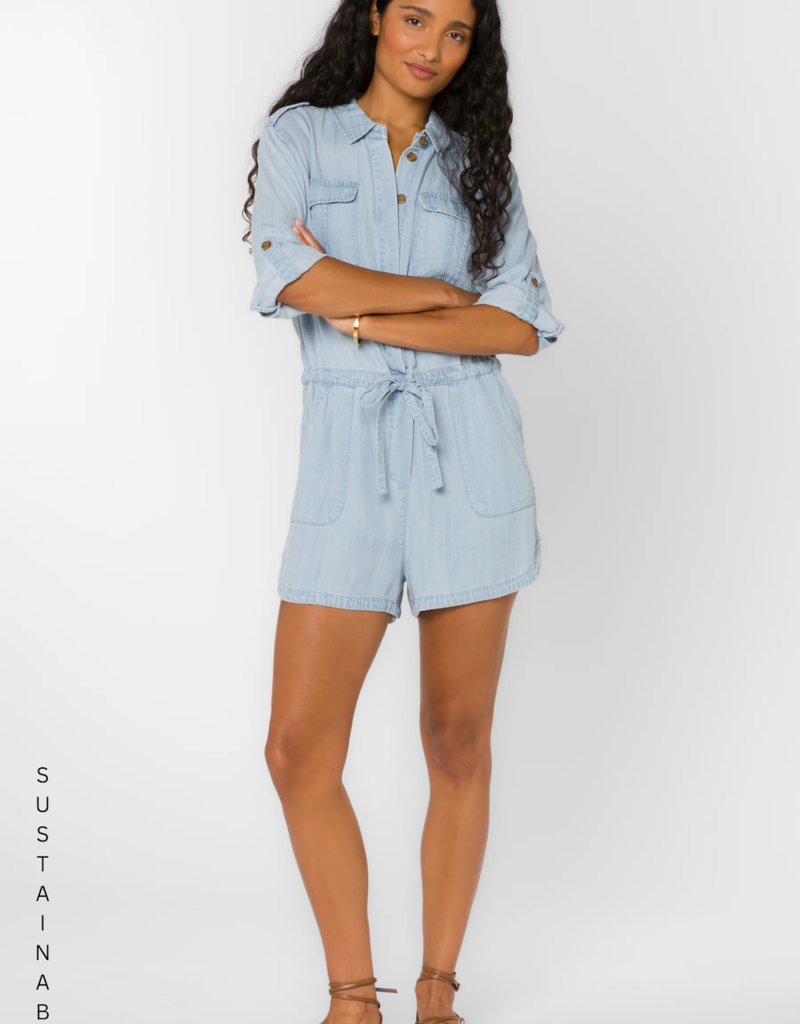 Velvet Heart Luba Romper in Visalia Blue