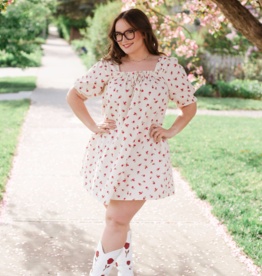 ICHI Rosey Cotton Mini Dress