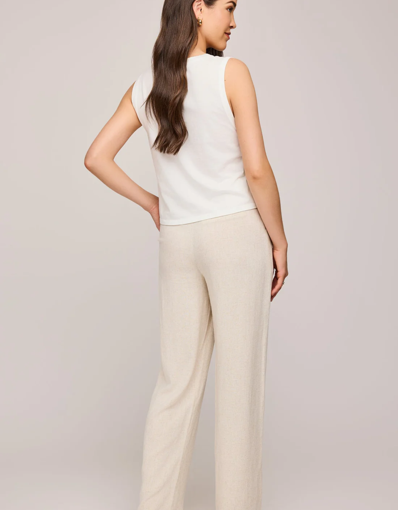 Gentle Fawn Elliot Linen Blend Pants in Cream Linen