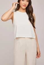 Gentle Fawn Elliot Linen Blend Pants in Cream Linen