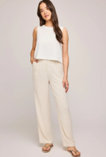 Gentle Fawn Elliot Linen Blend Pants in Cream Linen
