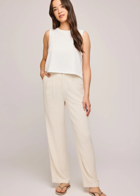 Gentle Fawn Elliot Linen Blend Pants in Cream Linen