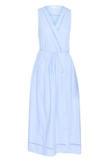 InWear Furla Cotton Poplin Wrap Dress In Blue