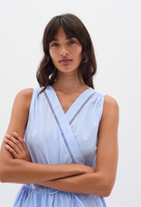 InWear Furla Cotton Poplin Wrap Dress In Blue