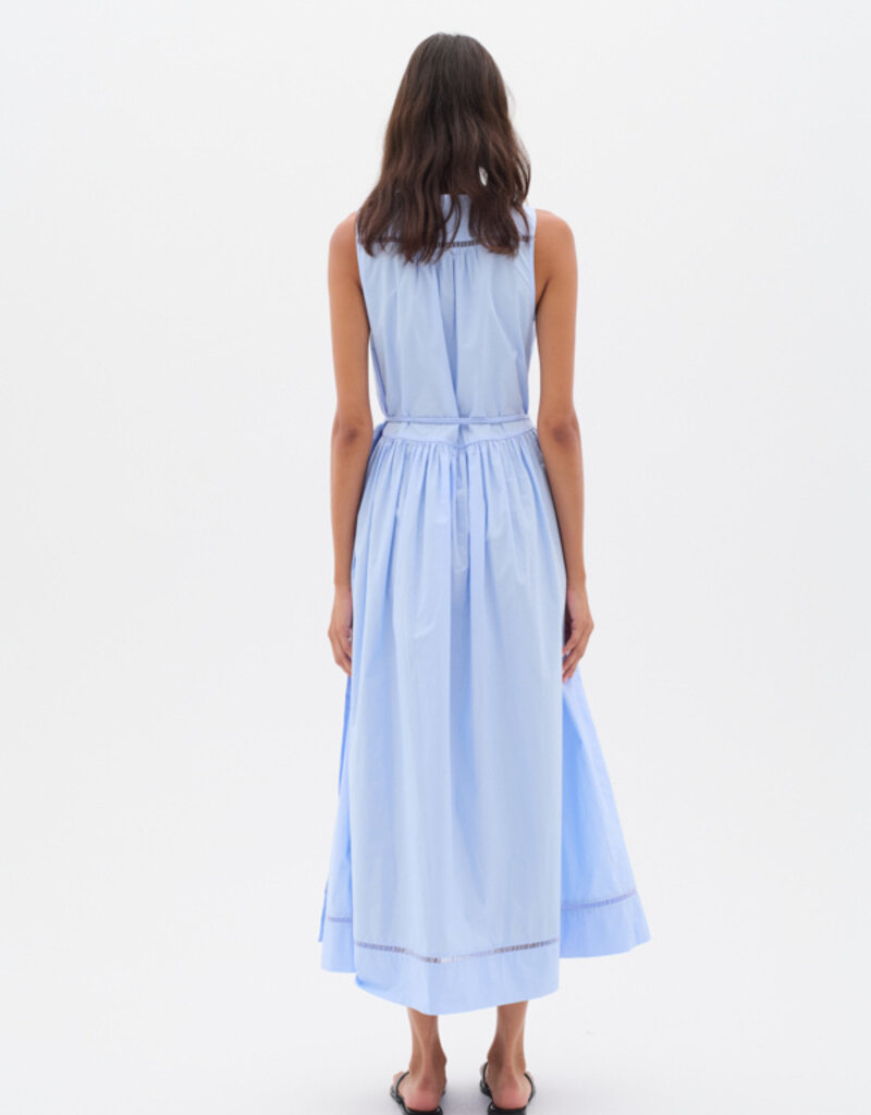 InWear Furla Cotton Poplin Wrap Dress In Blue