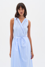 InWear Furla Cotton Poplin Wrap Dress In Blue